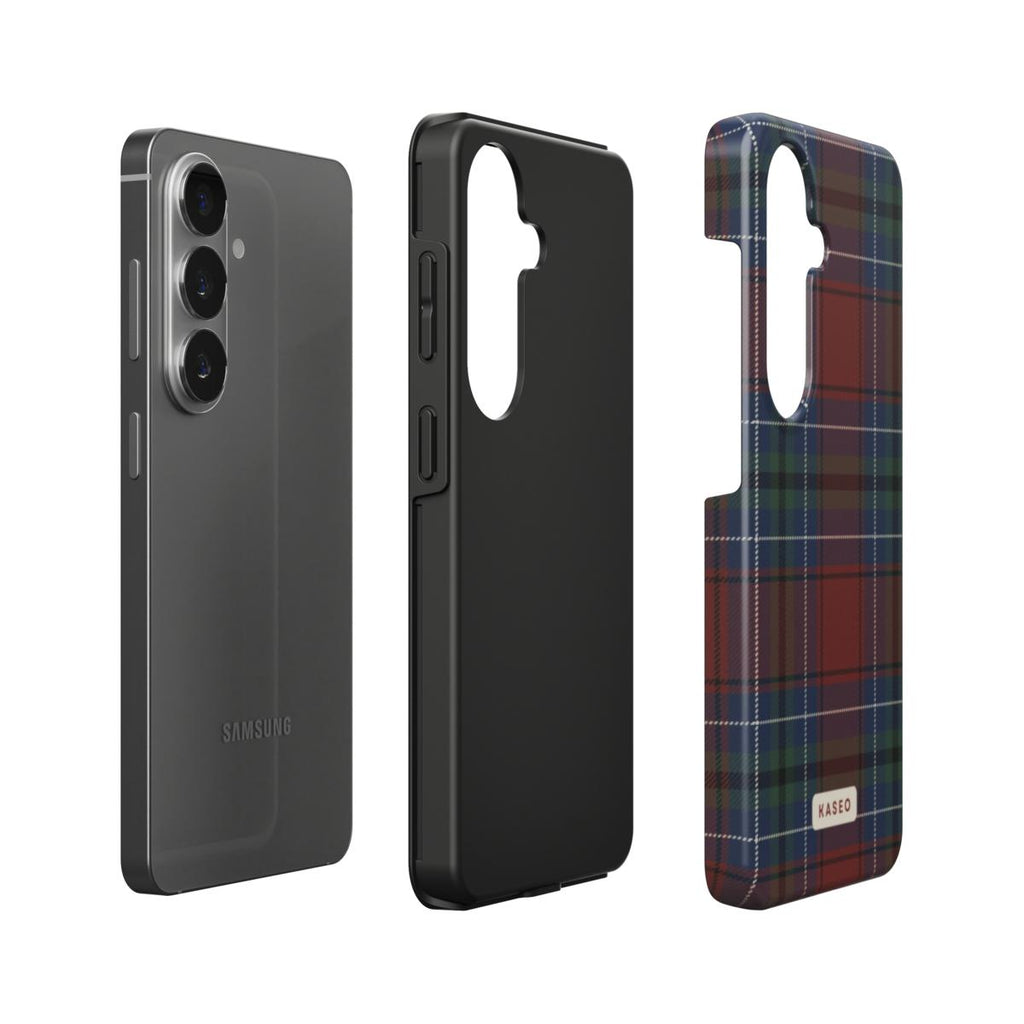 Burgundy Tartan - Android Tough Phone Case