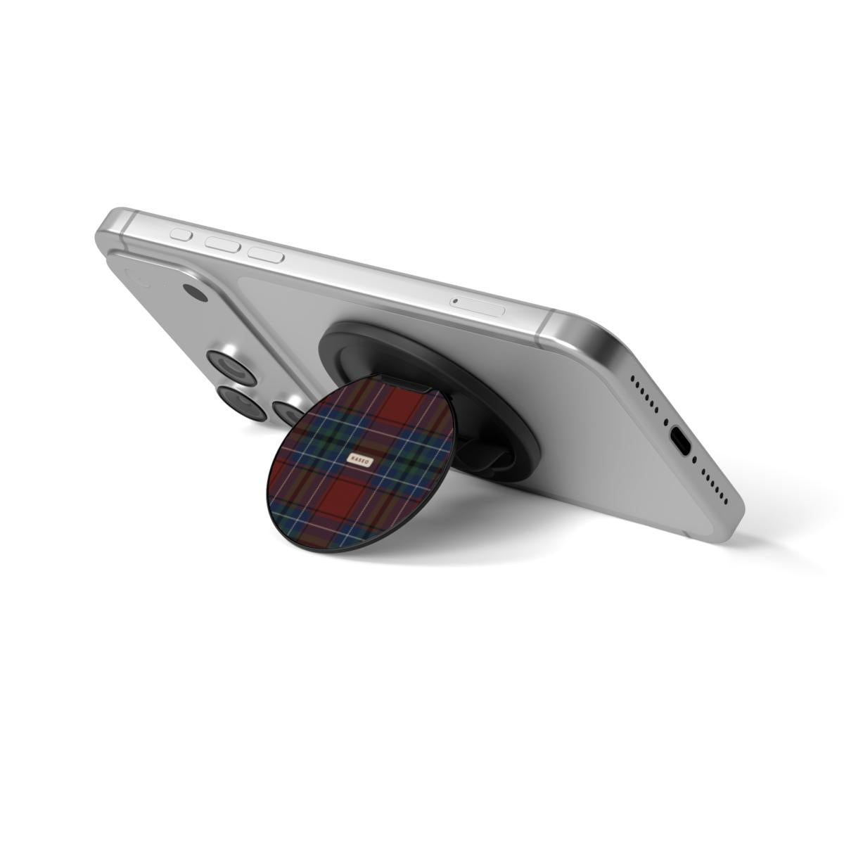 Burgundy Tartan - Magnetic Phone Grip