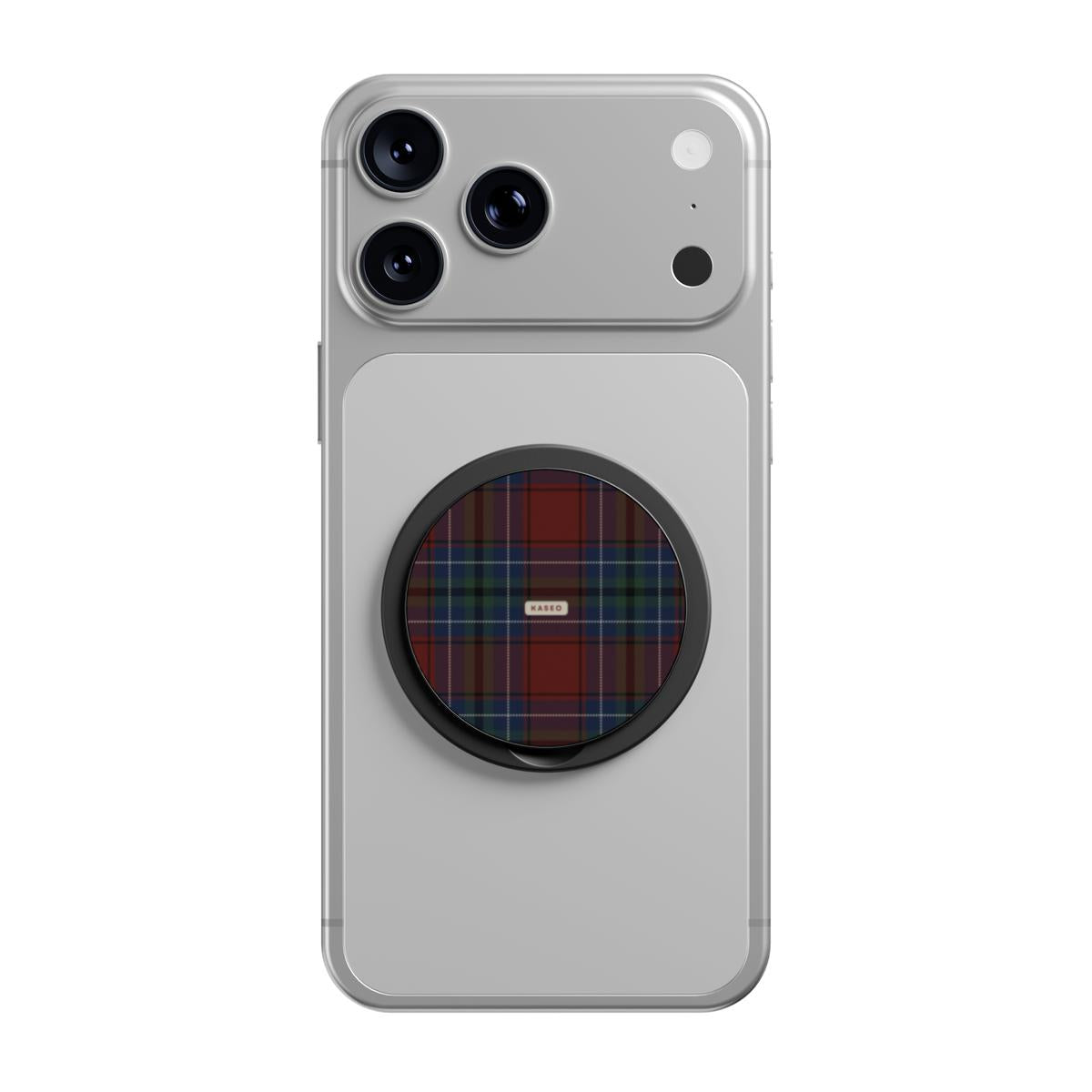 Burgundy Tartan - Magnetic Phone Grip