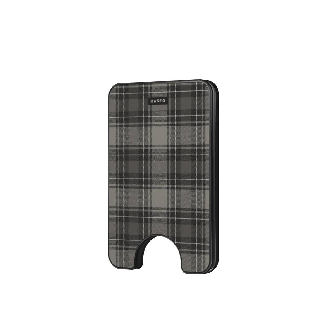 Grey Tartan - Magnetic Wallet