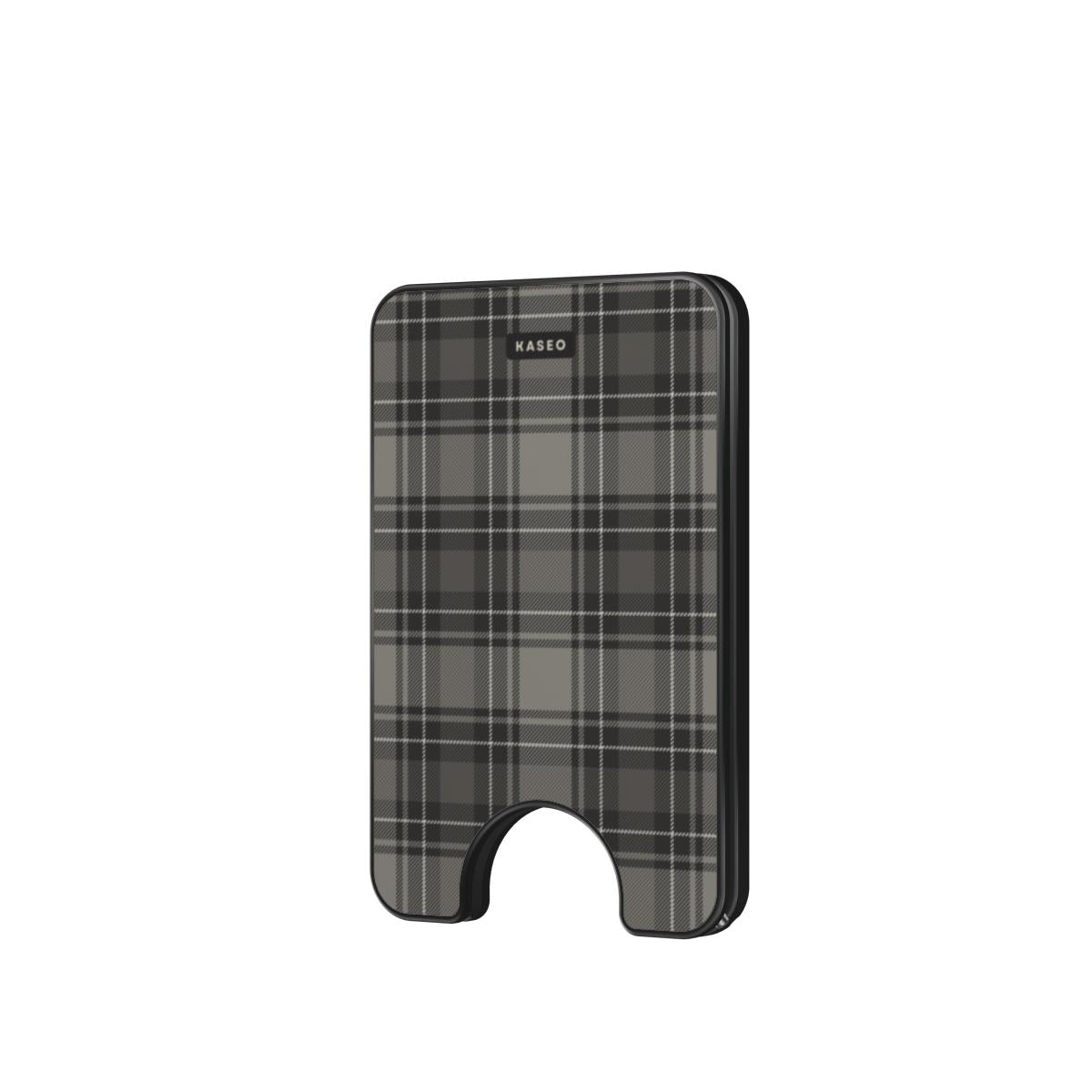 Grey Tartan - Magnetic Wallet