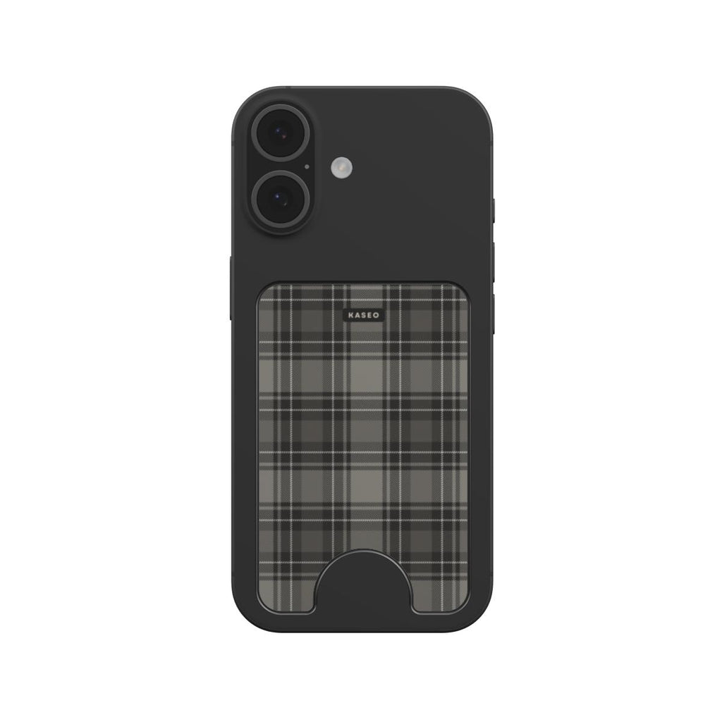 Grey Tartan - Magnetic Wallet