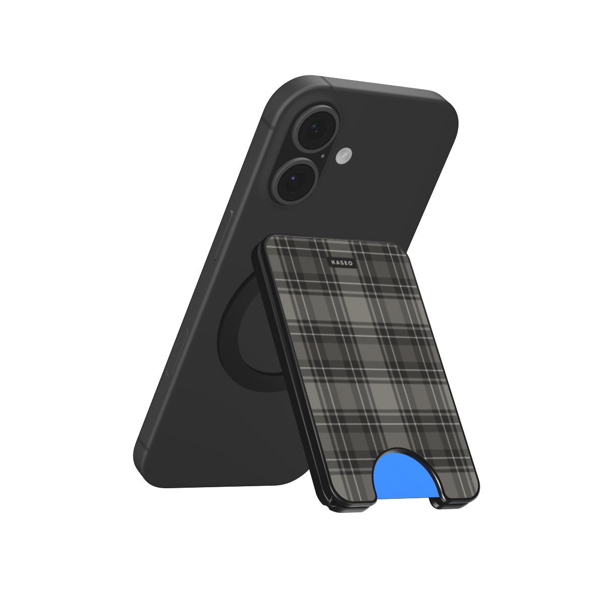 Grey Tartan - Magnetic Wallet