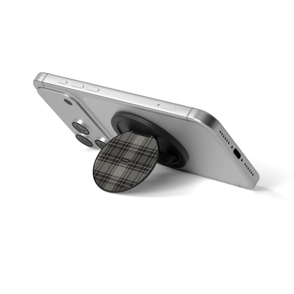 Grey Tartan - Magnetic Phone Grip