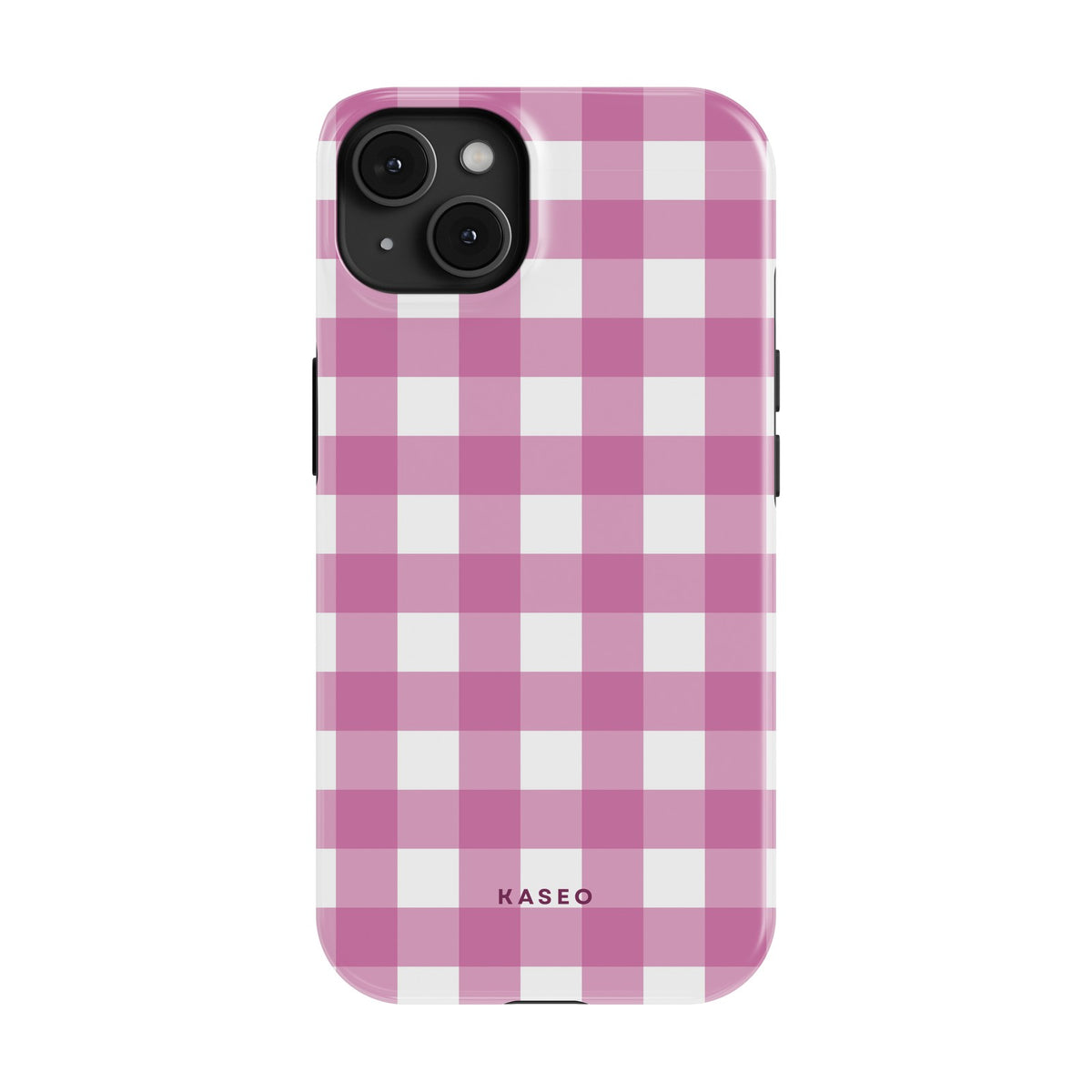 Gingham Pink case - iPhone 15 Plus