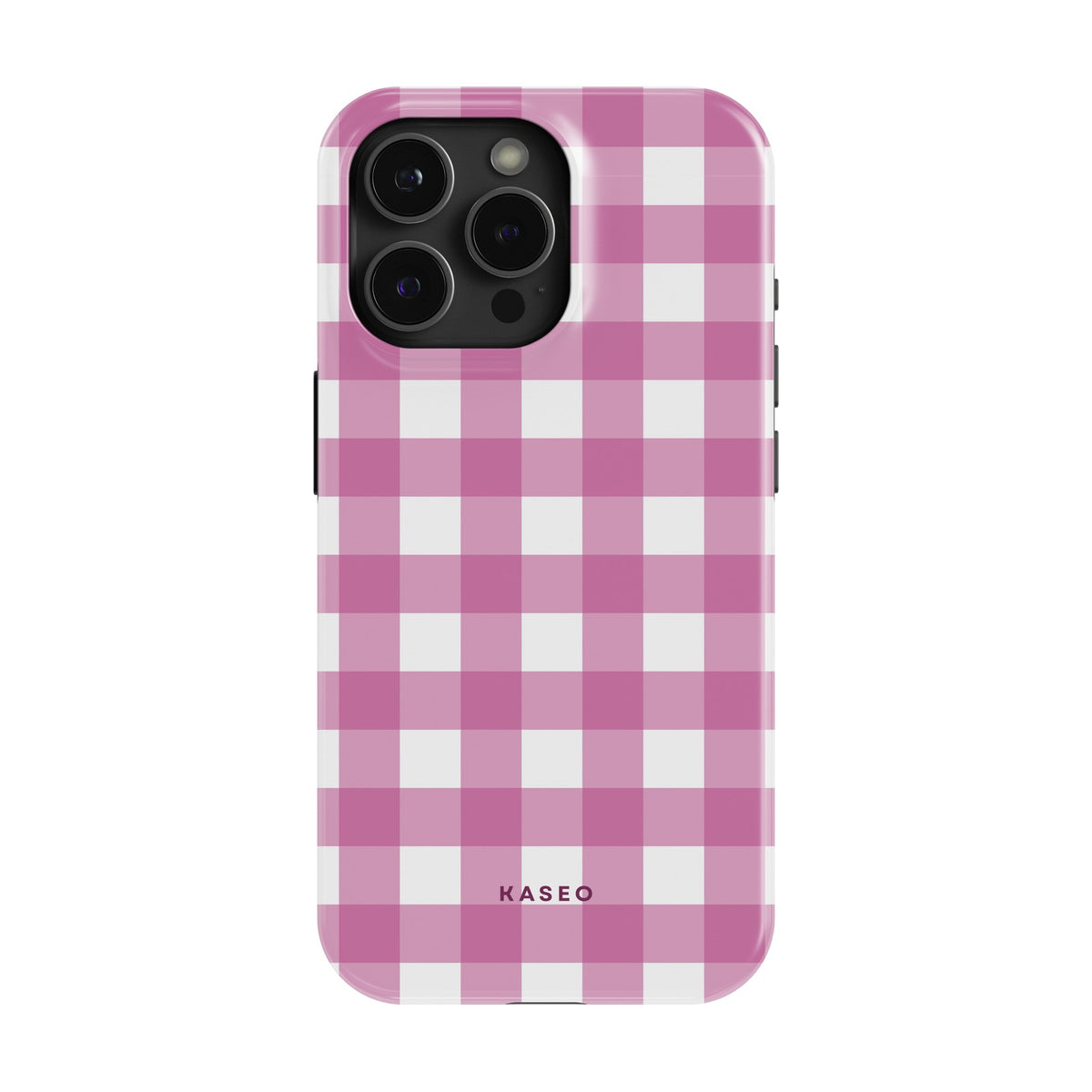 Gingham Pink case - iPhone 15 Pro Max