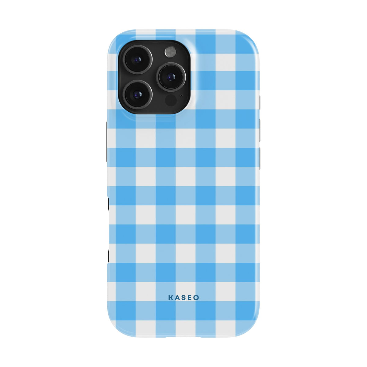 Gingham Sky Blue case - iPhone 16 Pro Max