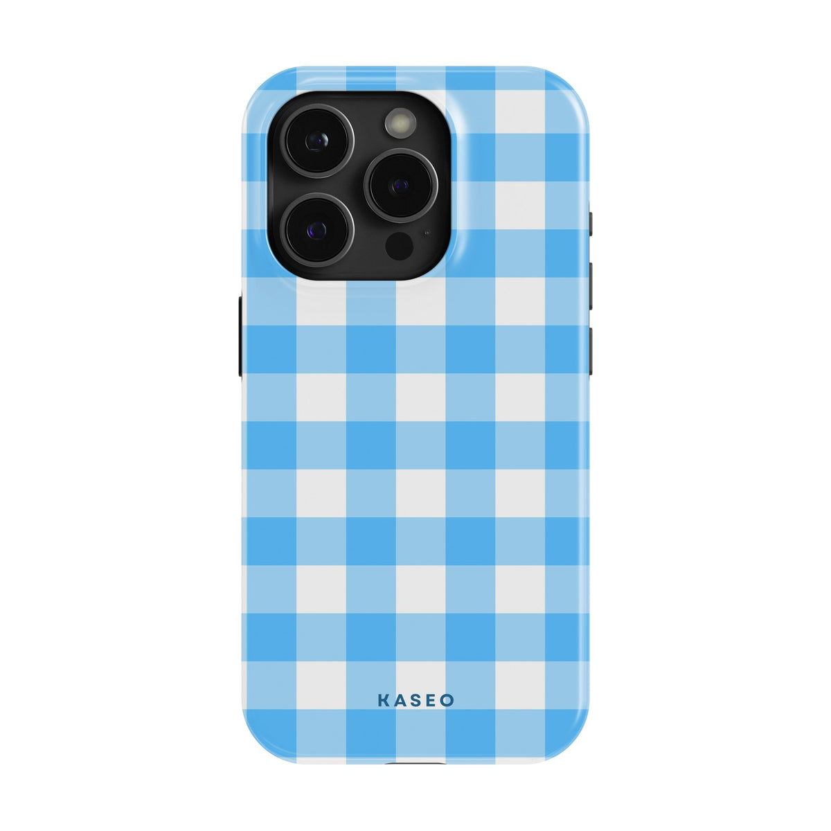 Gingham Sky Blue case - iPhone 15 Pro