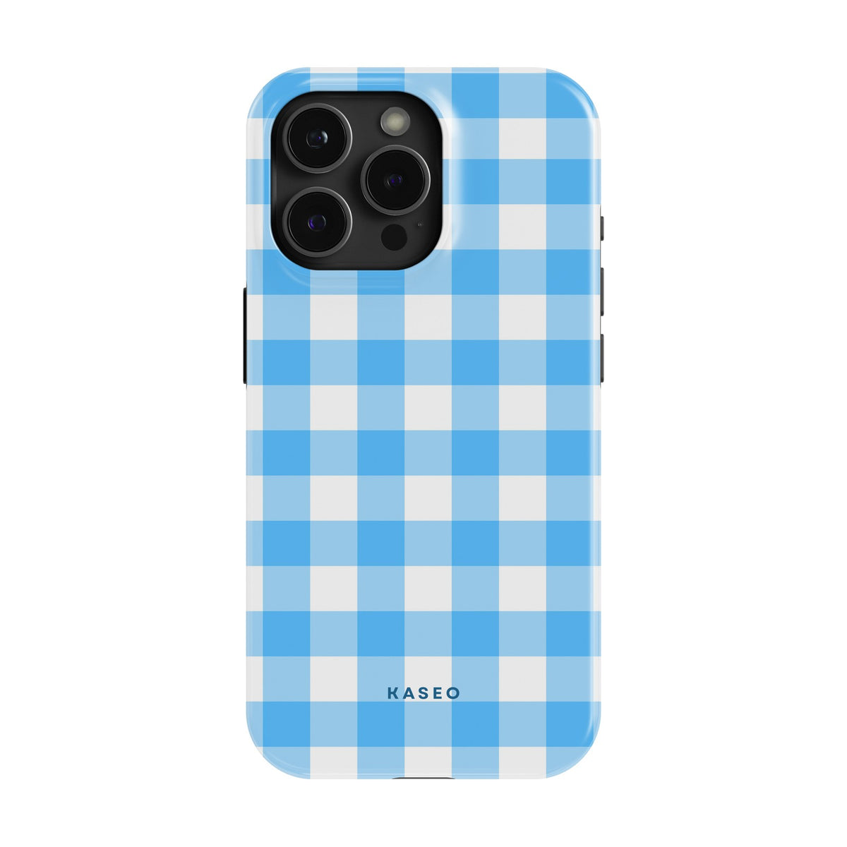 Gingham Sky Blue case - iPhone 15 Pro Max