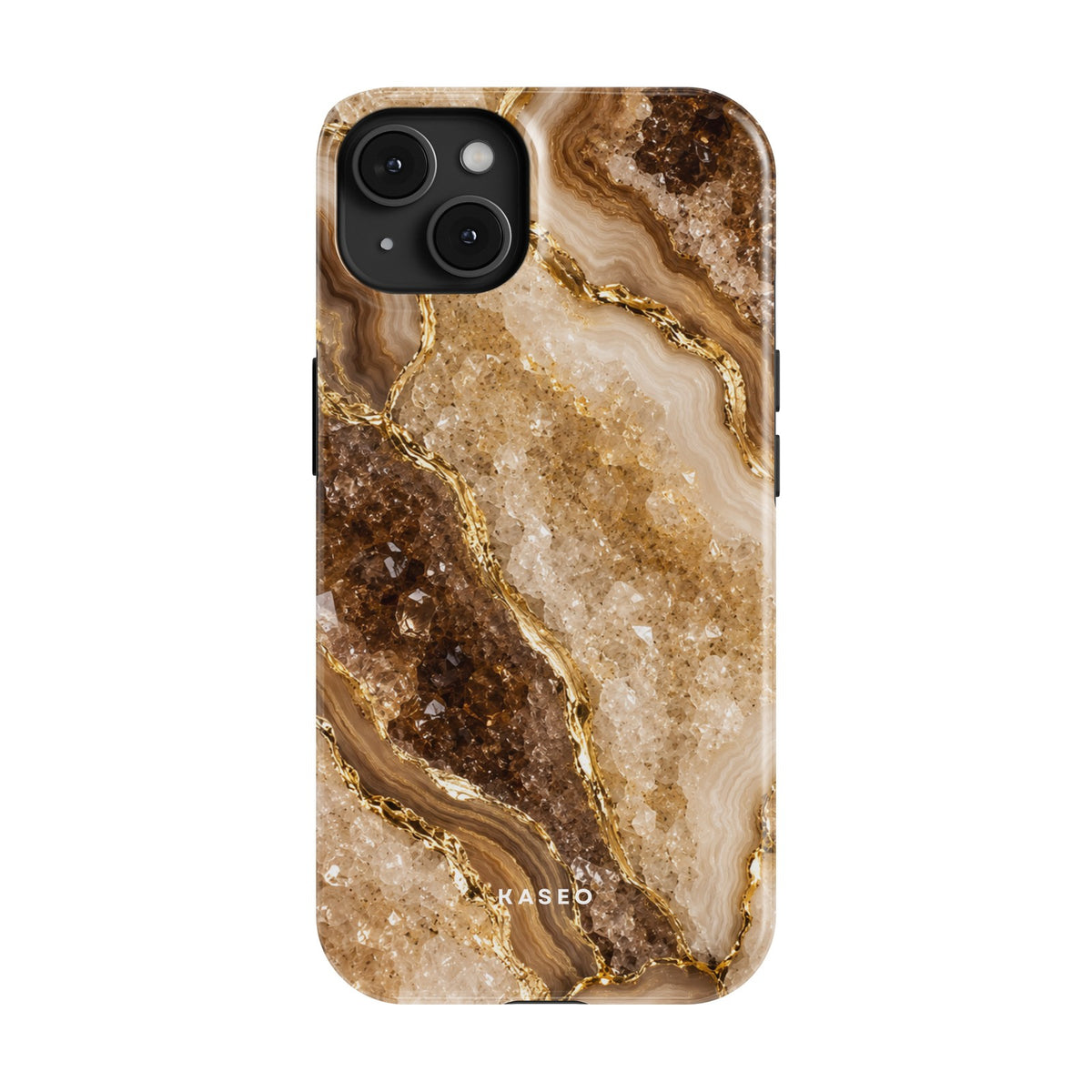 Brown Marble case - iPhone 15 Plus