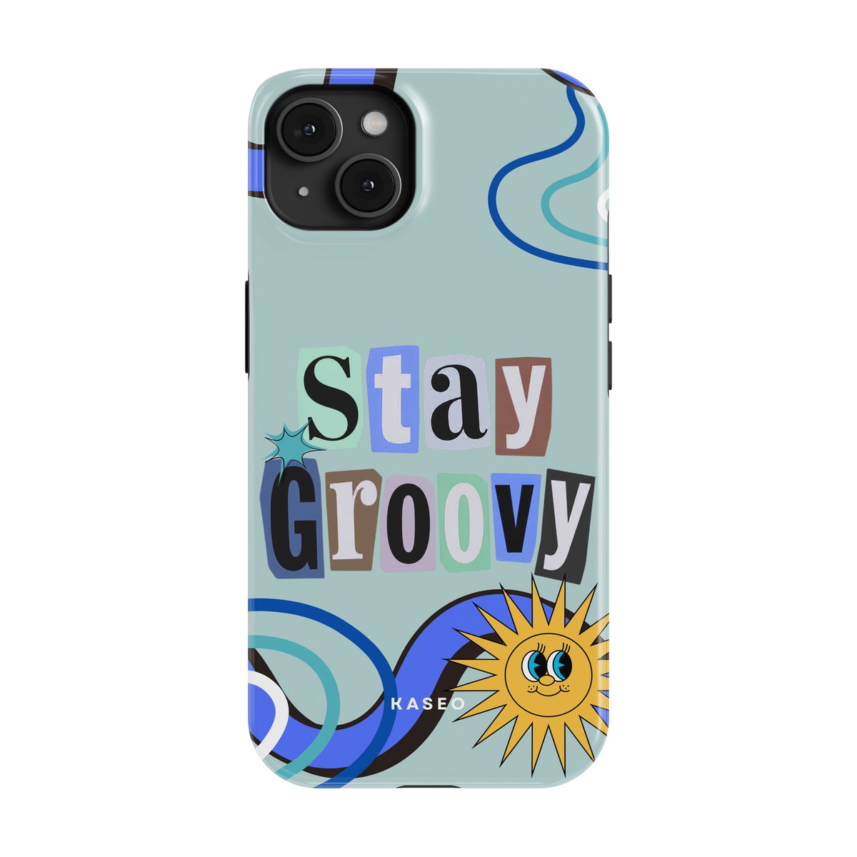 Stay Groovy (Blue Edition) case - iPhone 15 Plus