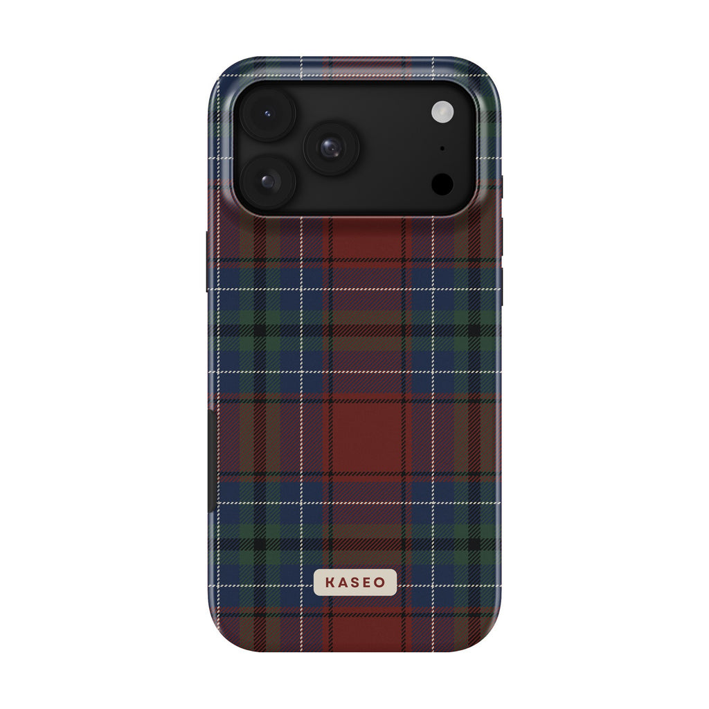 Burgundy Tartan case - iPhone 18 Pro