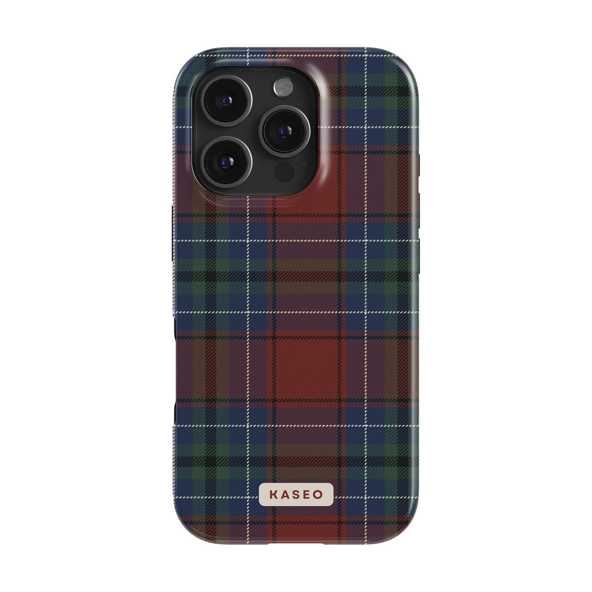 Burgundy Tartan case - iPhone 16 Pro