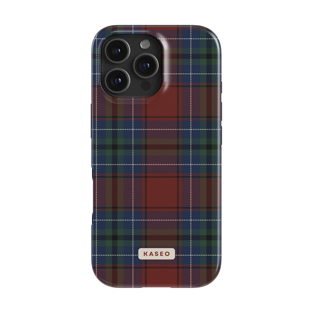 Burgundy Tartan case - iPhone 16 Pro Max