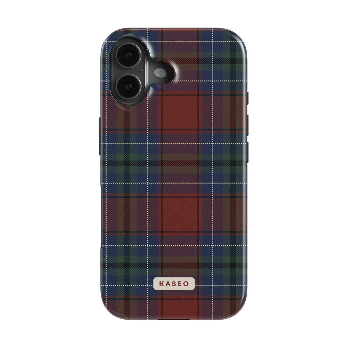 Burgundy Tartan case - iPhone 16 Plus