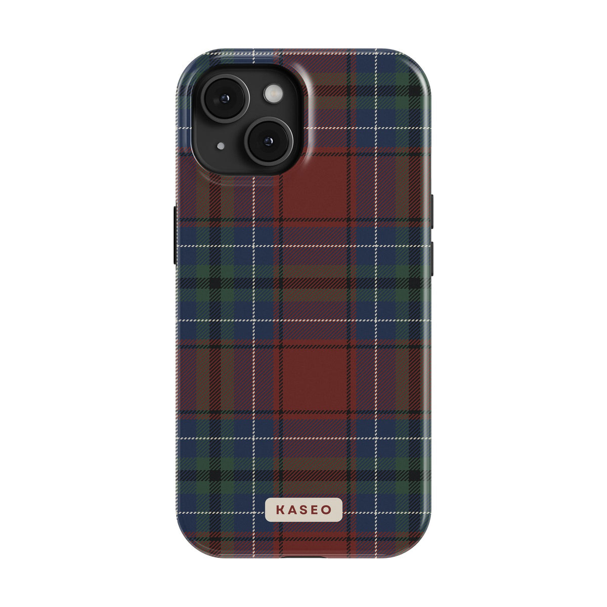 Burgundy Tartan case - iPhone 15