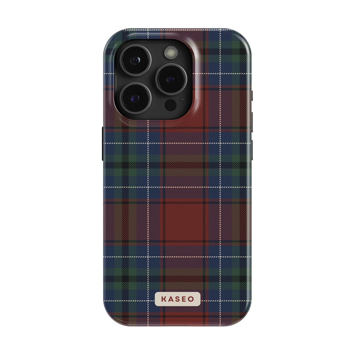 Burgundy Tartan case - iPhone 15 Pro
