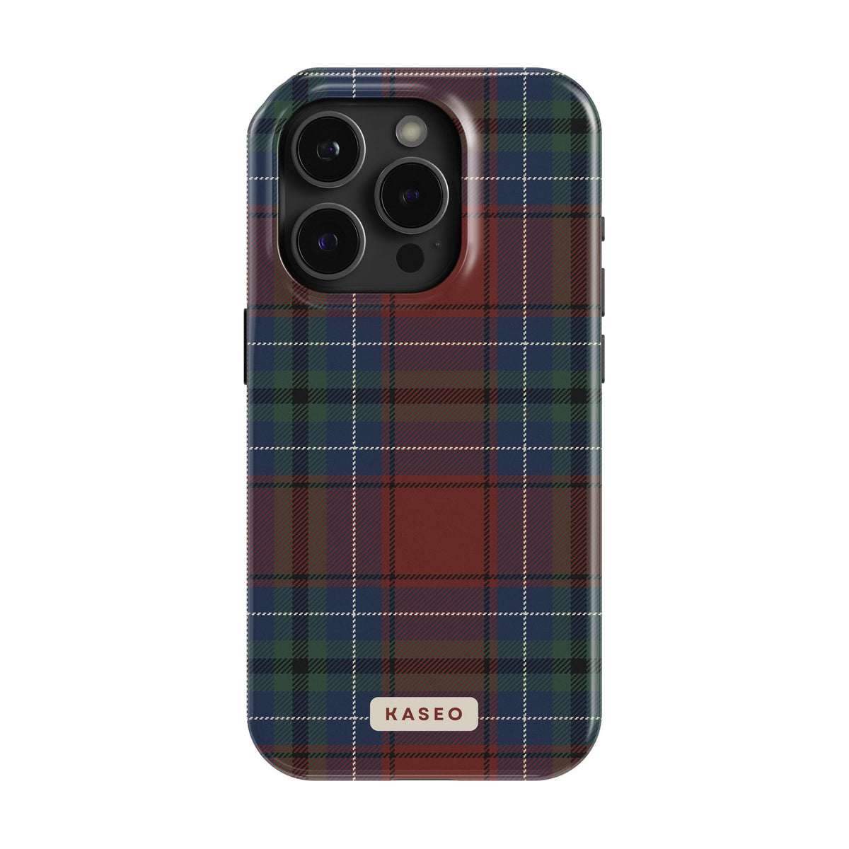 Burgundy Tartan case - iPhone 14 Pro