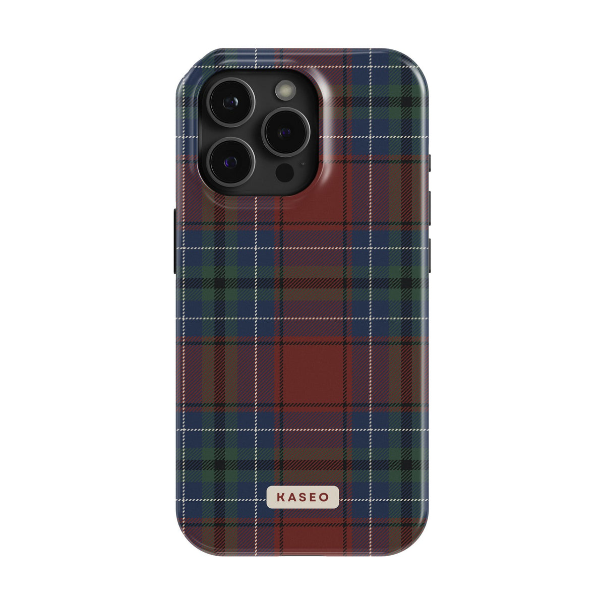 Burgundy Tartan case - iPhone 14 Pro Max