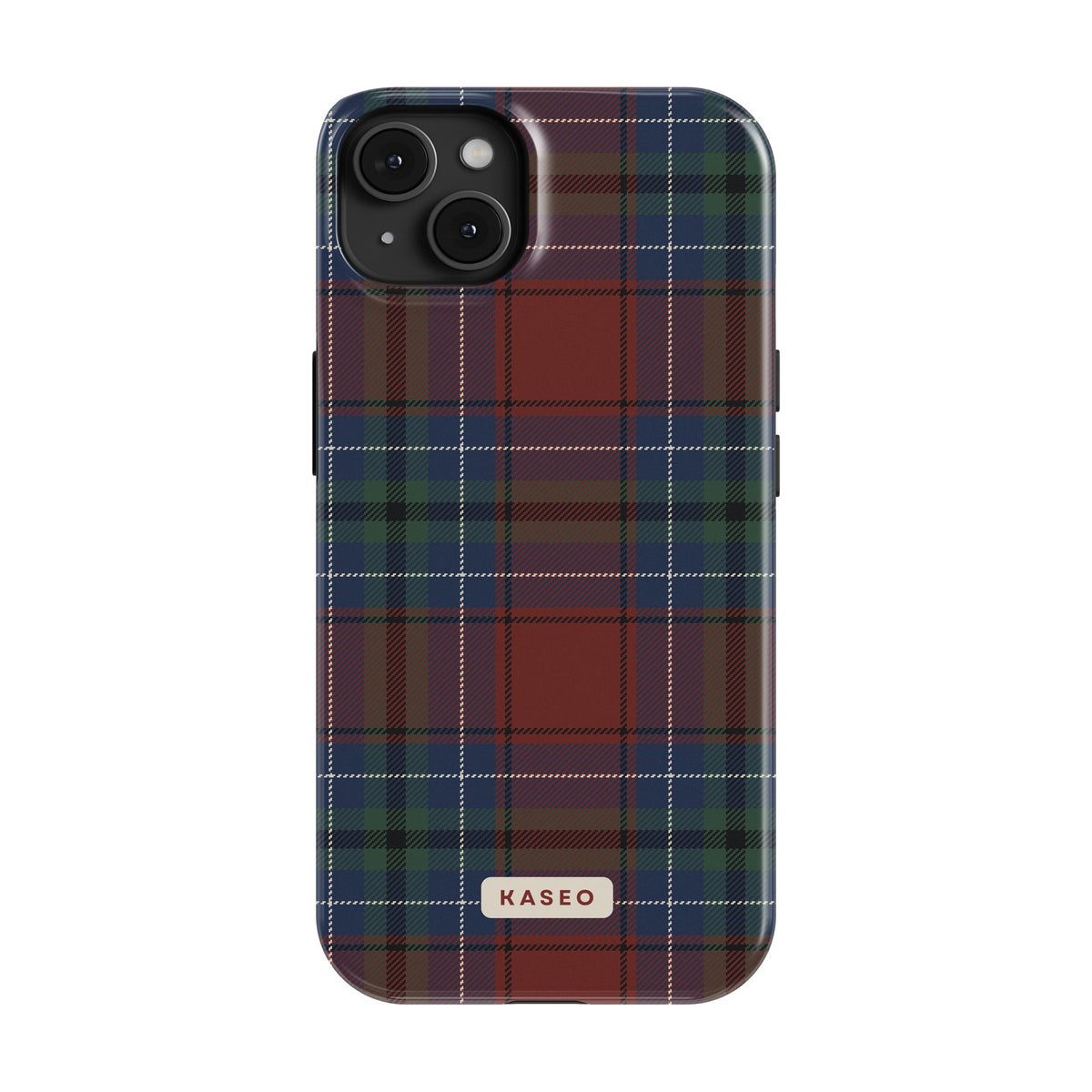 Burgundy Tartan case - iPhone 14 Plus