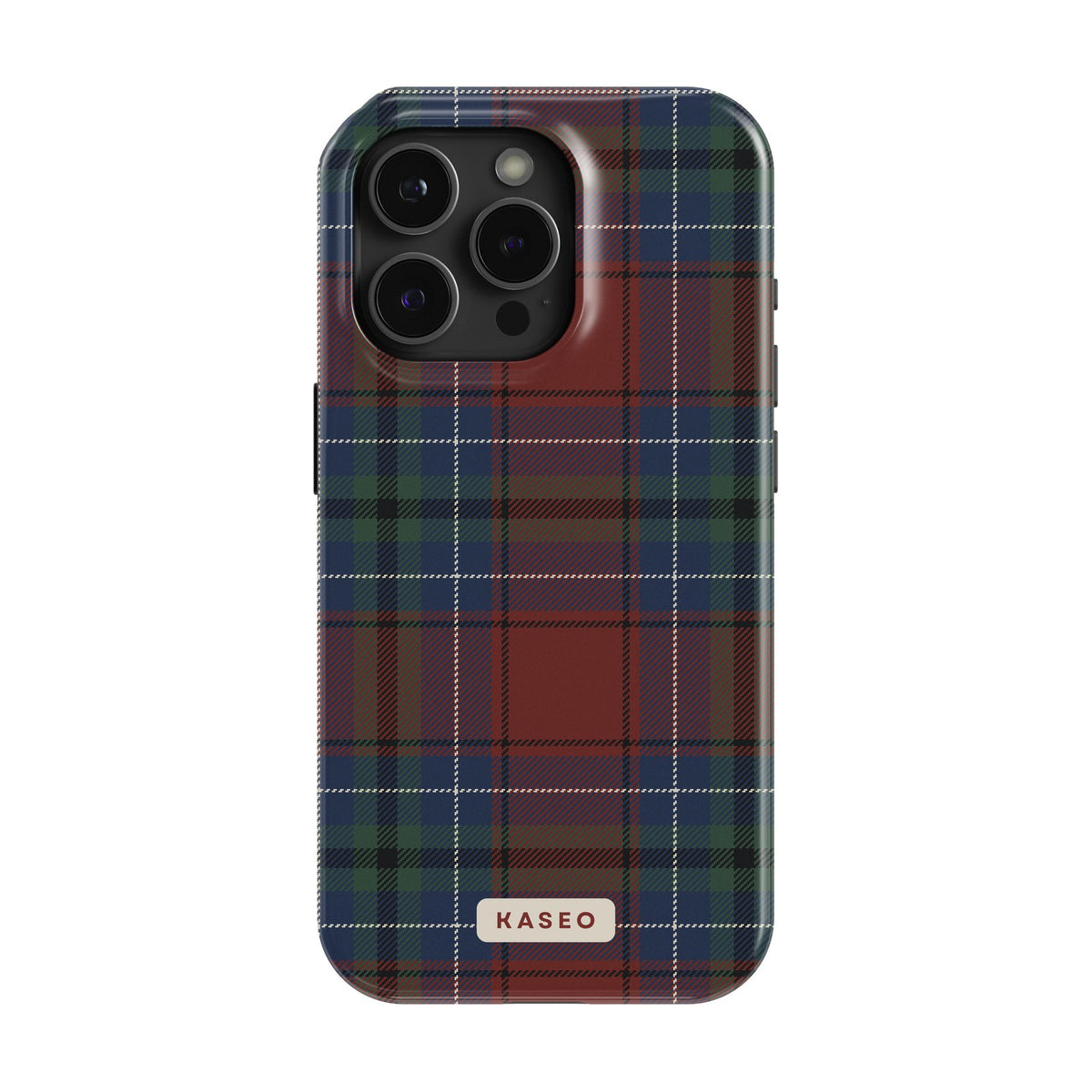 Burgundy Tartan case - iPhone 13 Pro