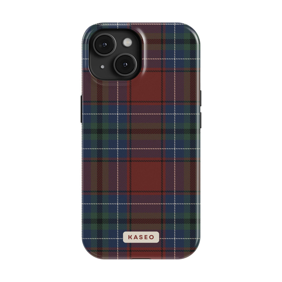Burgundy Tartan case - iPhone 13 Mini