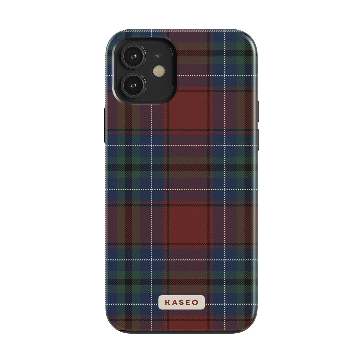 Burgundy Tartan case - iPhone 12