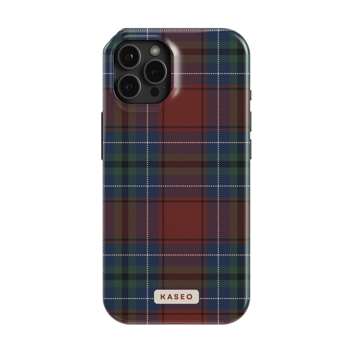 Burgundy Tartan case - iPhone 12 Pro