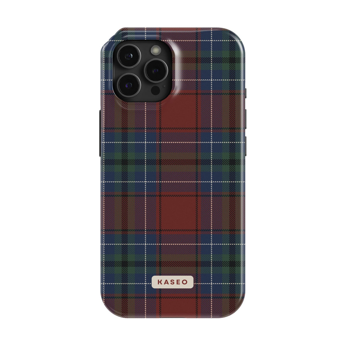 Burgundy Tartan case - iPhone 12 Pro Max