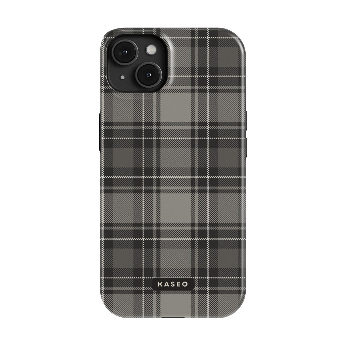 Grey Tartan case - iPhone 15 Plus