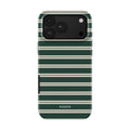 Bottle Green Stripe case - iPhone 18 Pro