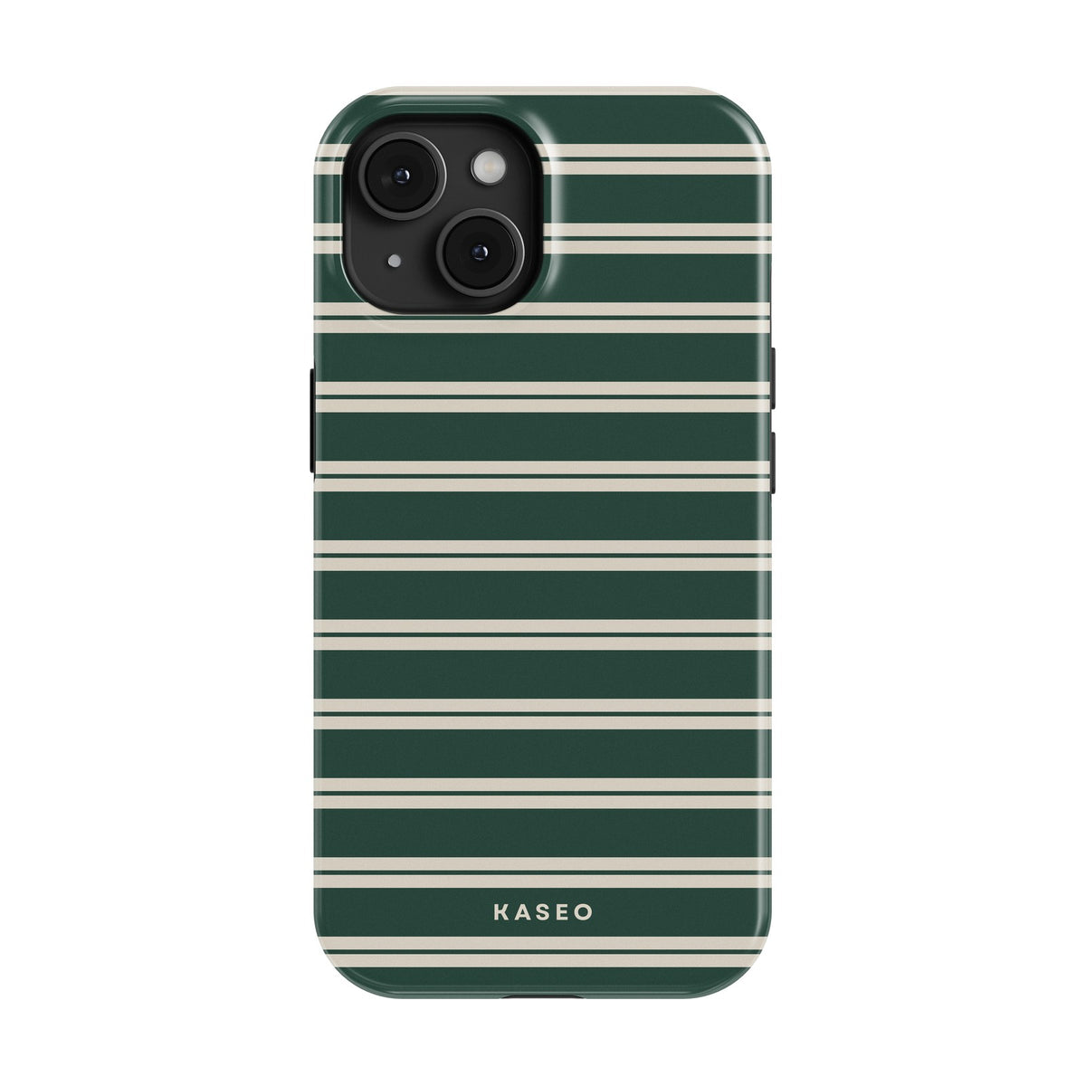 Bottle Green Stripe case - iPhone 15