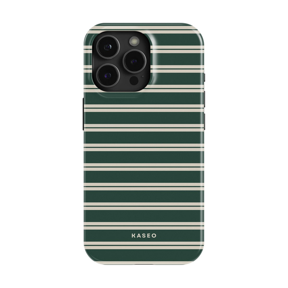 Bottle Green Stripe case - iPhone 15 Pro Max