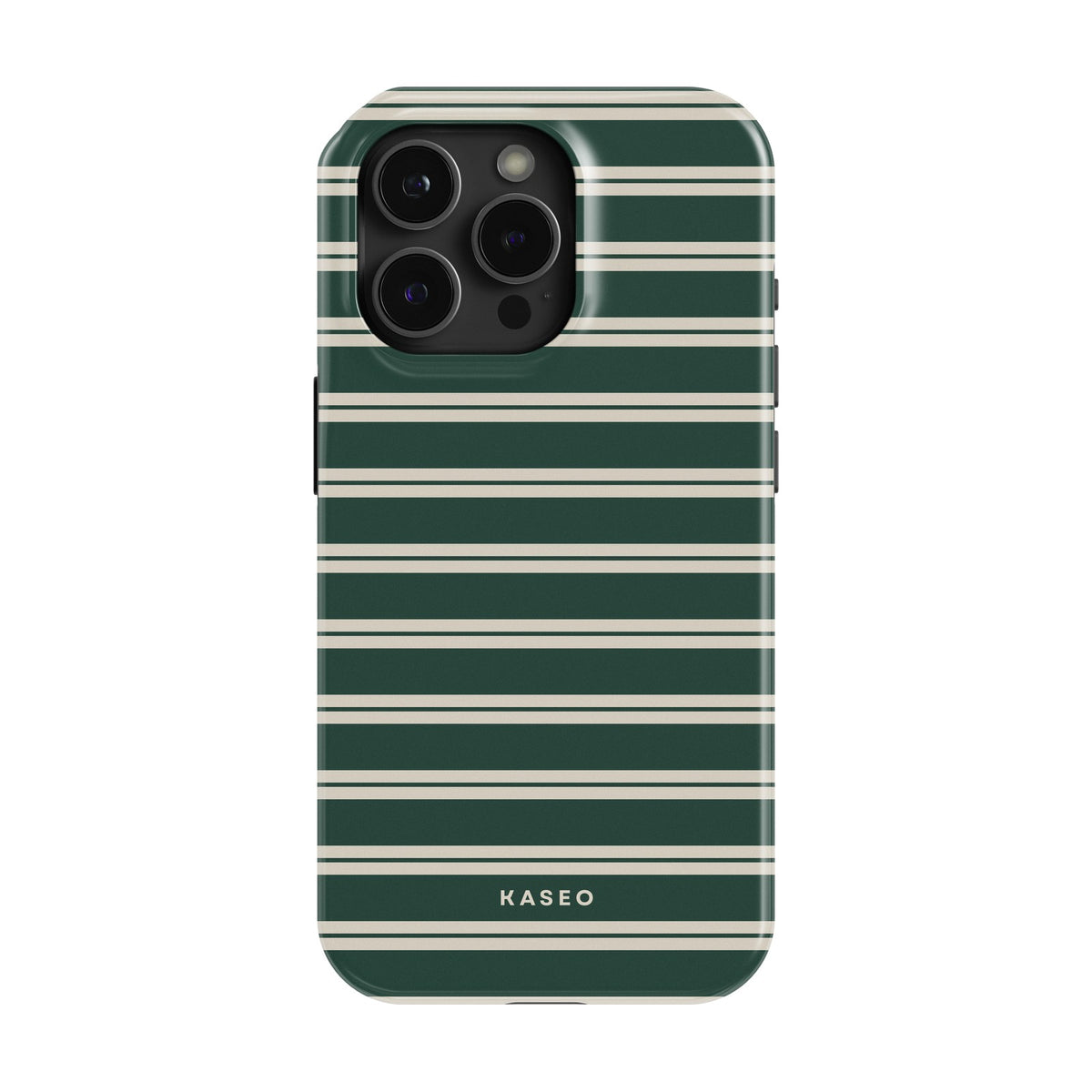 Bottle Green Stripe case - iPhone 14 Pro Max