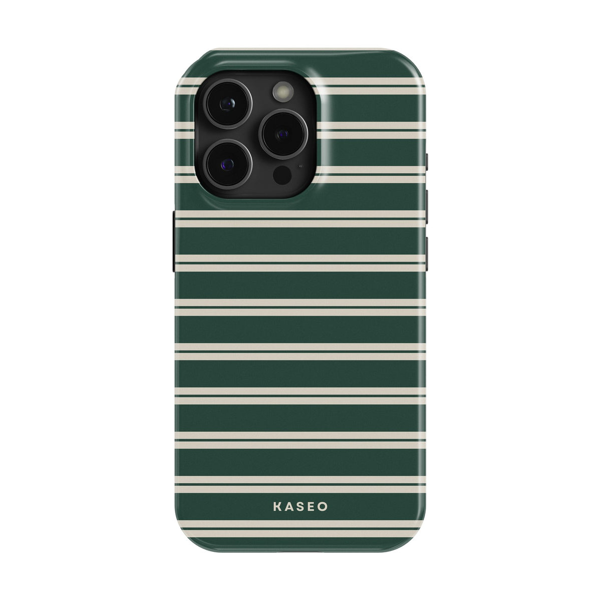 Bottle Green Stripe case - iPhone 13 Pro