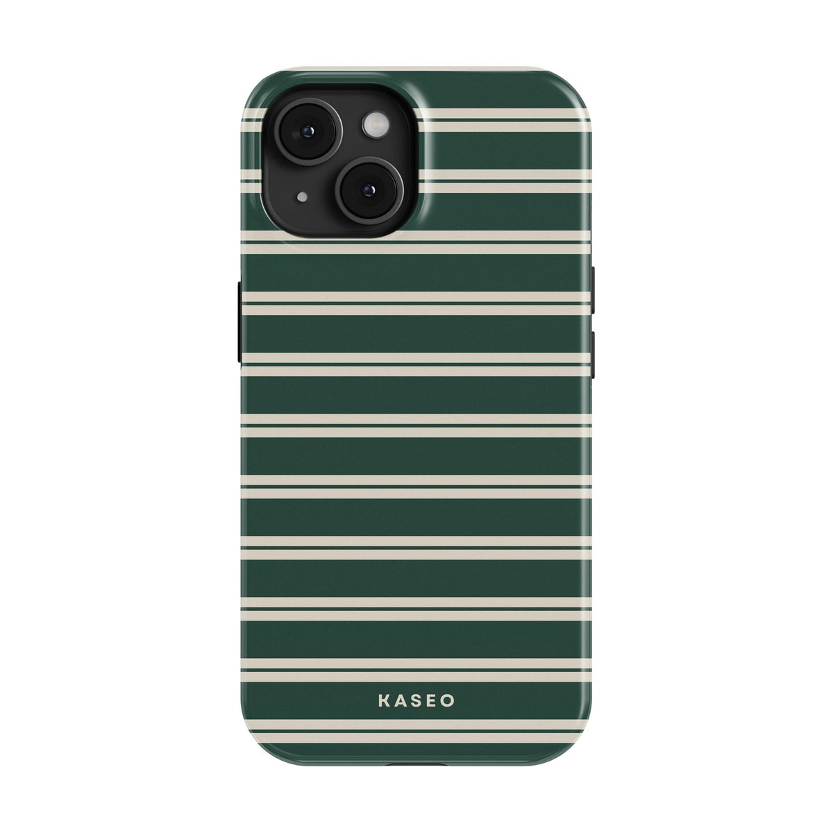 Bottle Green Stripe case - iPhone 13 Mini