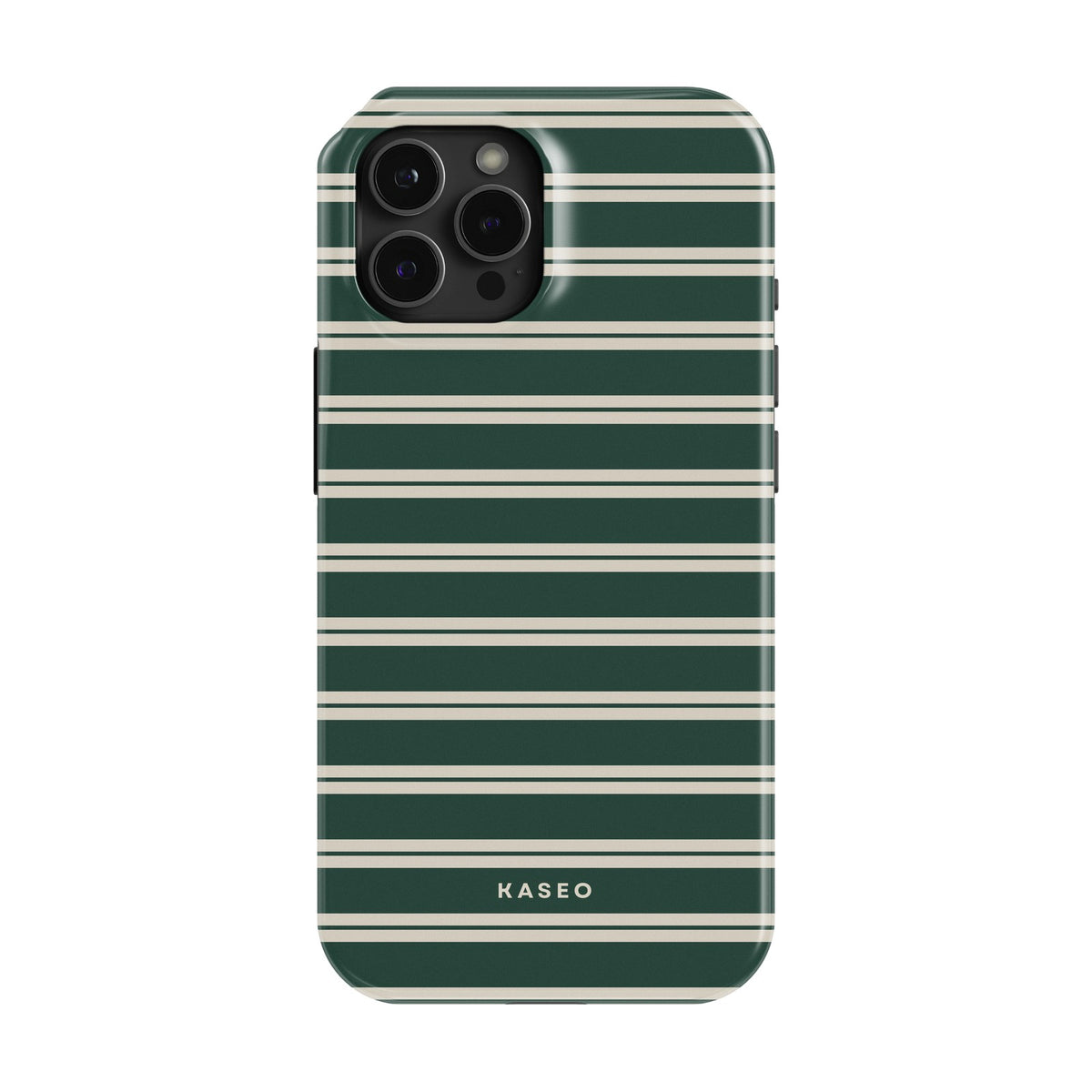 Bottle Green Stripe case - iPhone 12 Pro Max