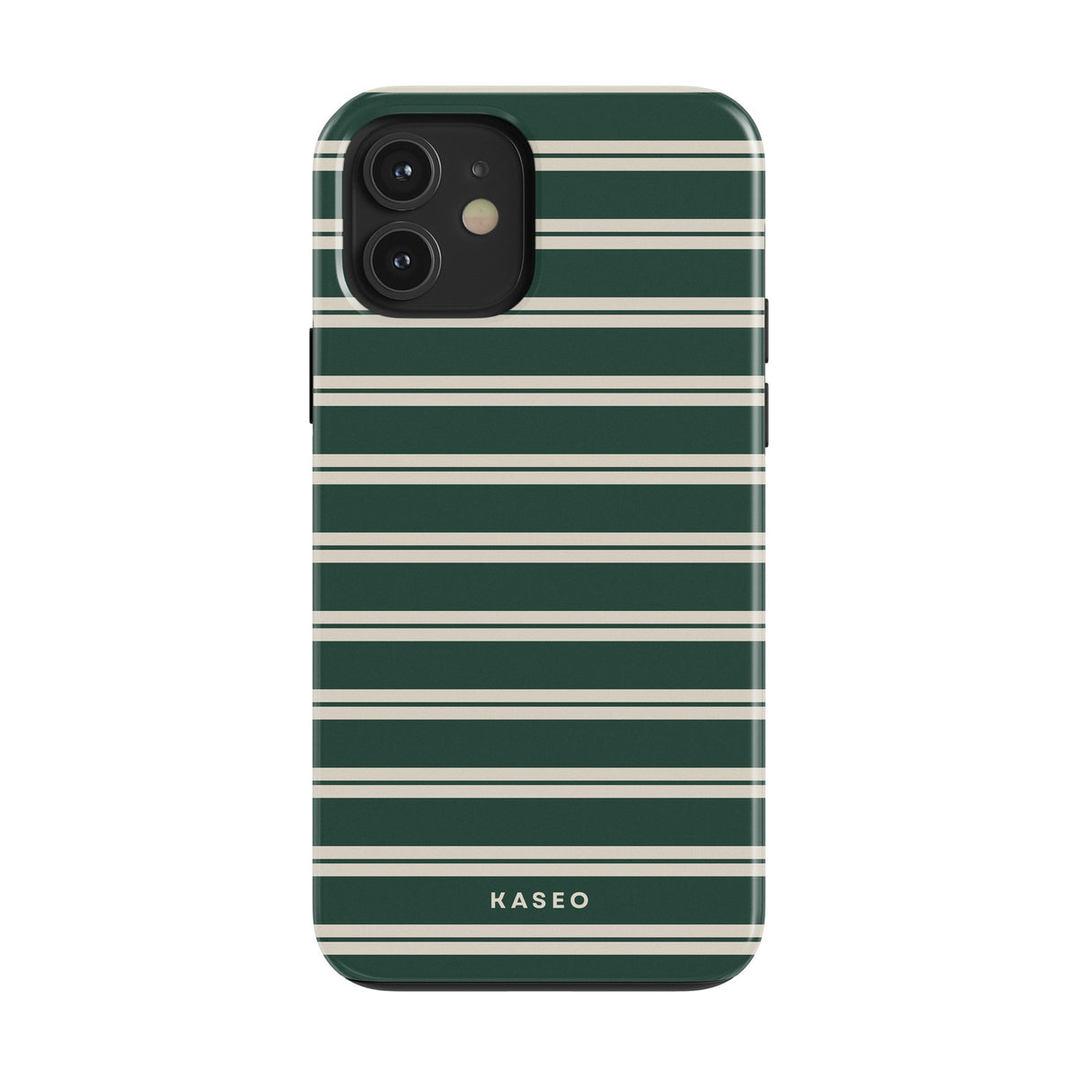 Bottle Green Stripe case - iPhone 12 Mini