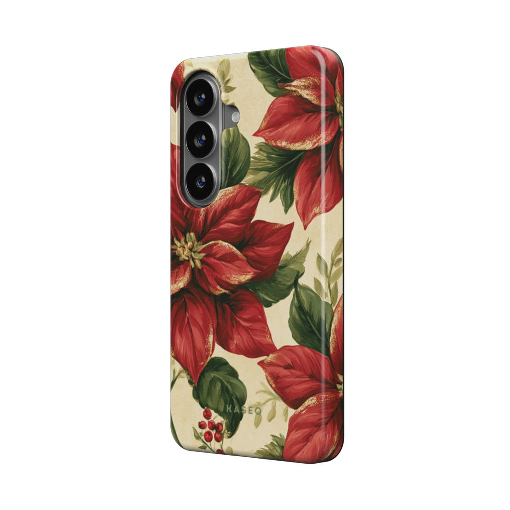 Poinsettia Android phone case - angle