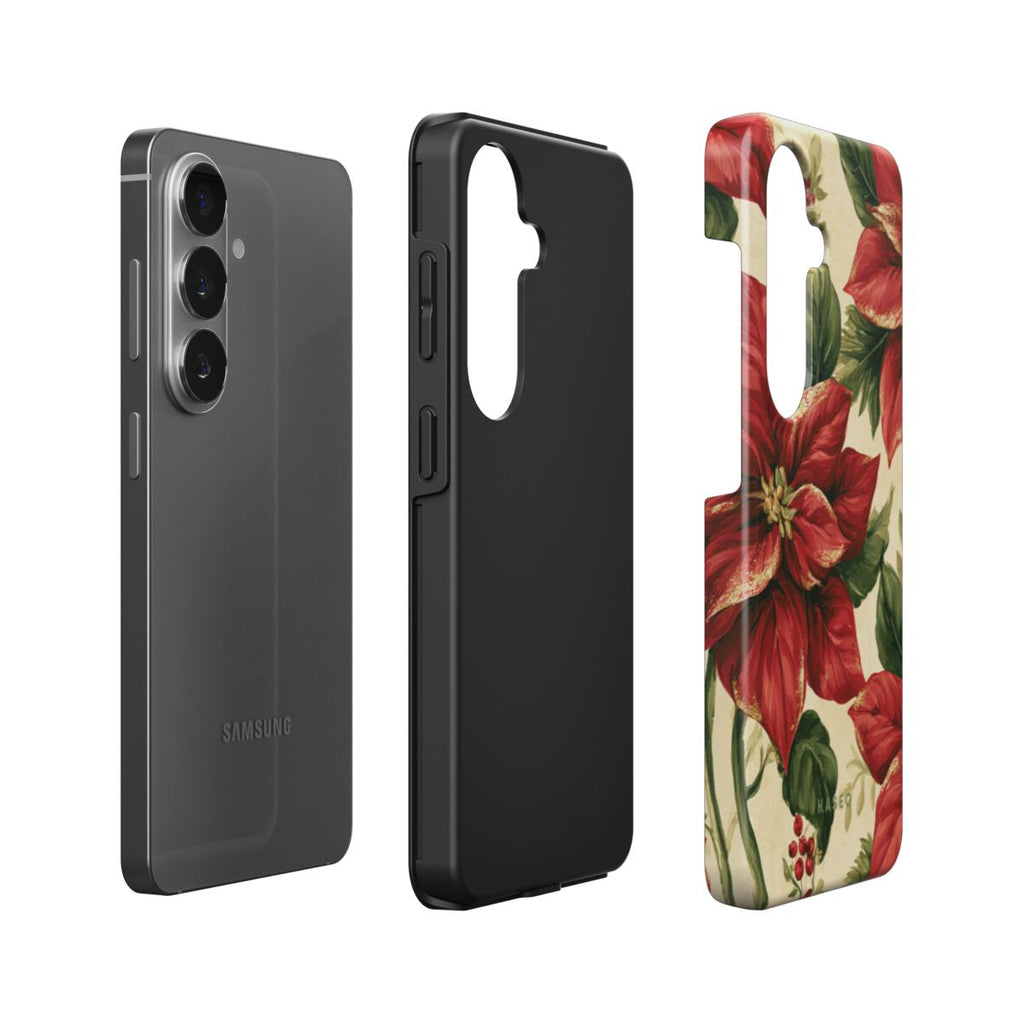 Poinsettia Android phone case - layers