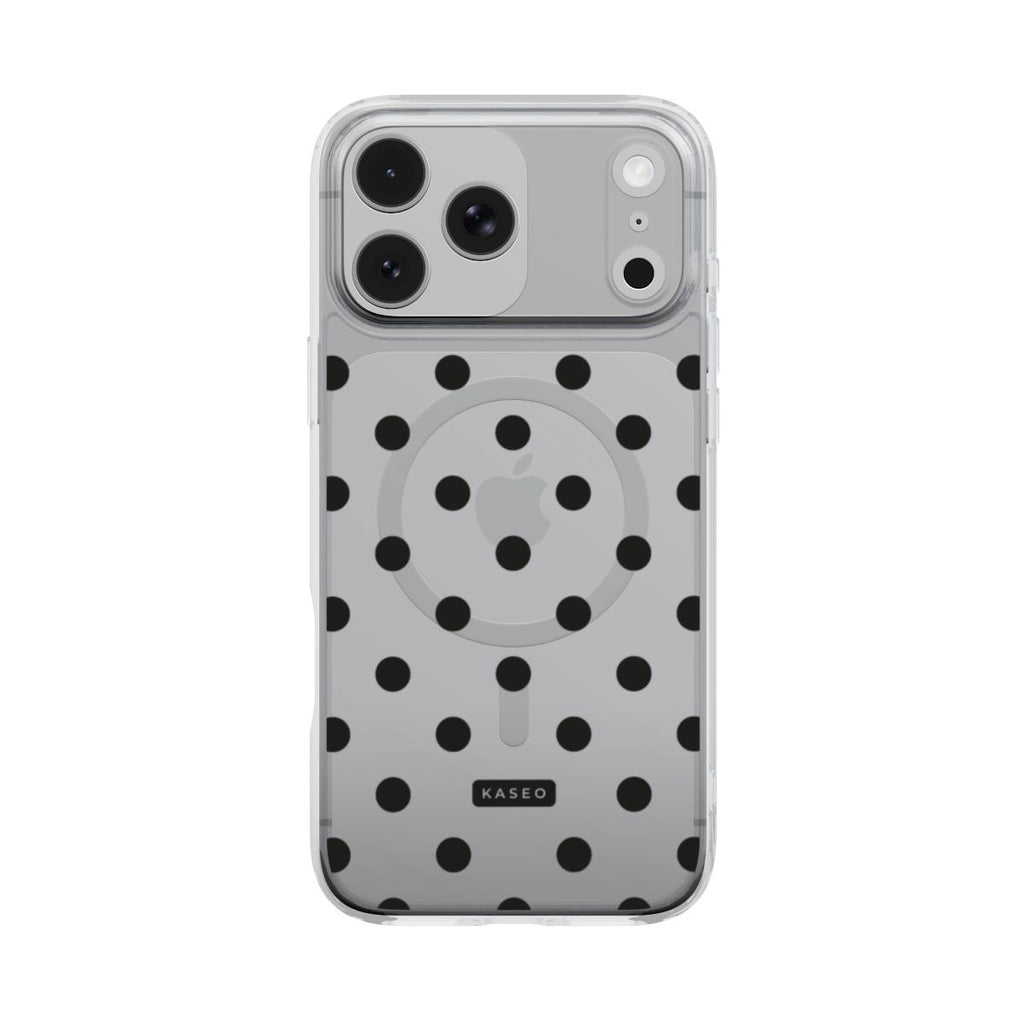 Black Dots - MagSafe Clear Phone Case