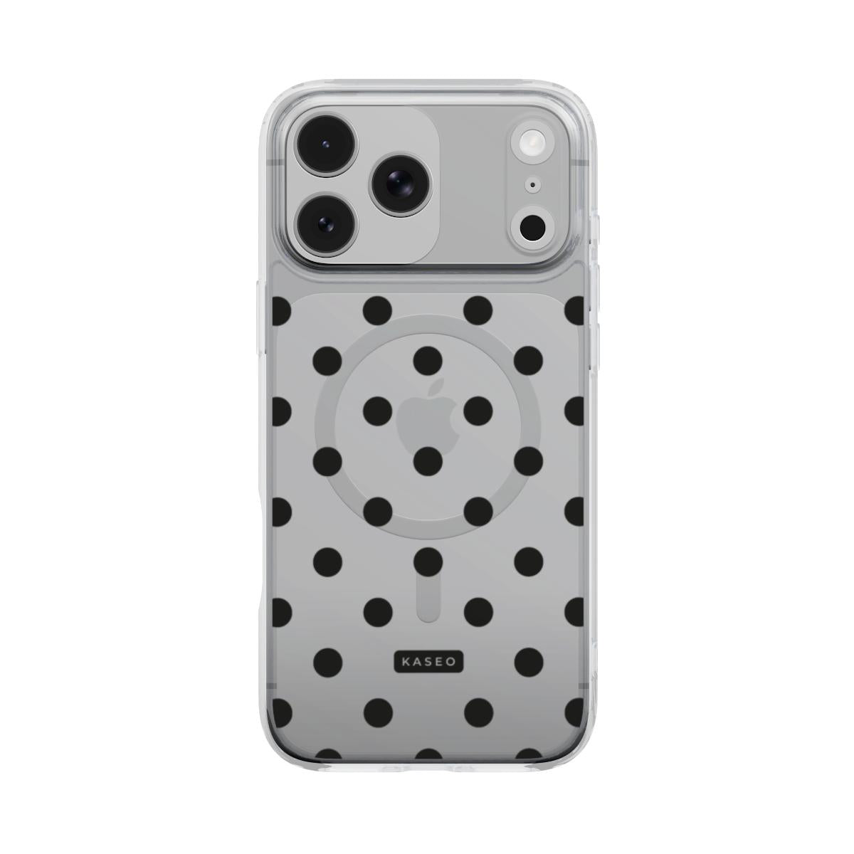 Black Dots - MagSafe Clear Phone Case