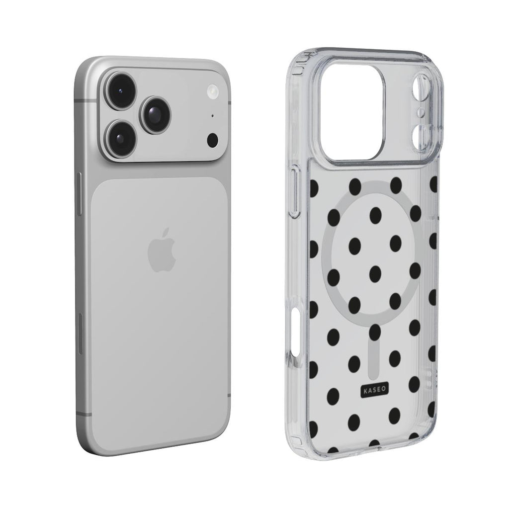 Black Dots - MagSafe Clear Phone Case