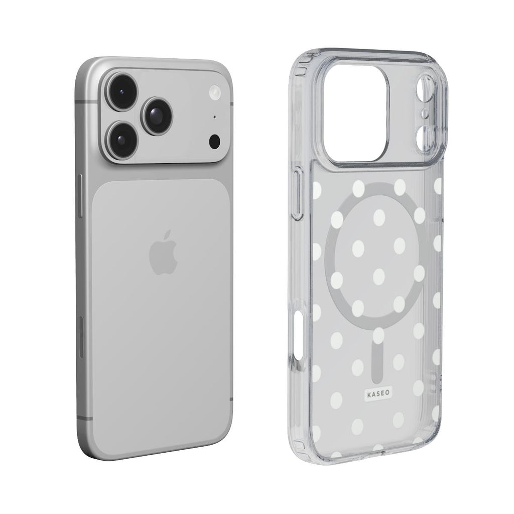White Dots - MagSafe Clear Phone Case