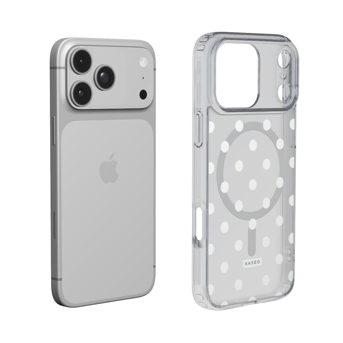 White Dots - MagSafe Clear Phone Case
