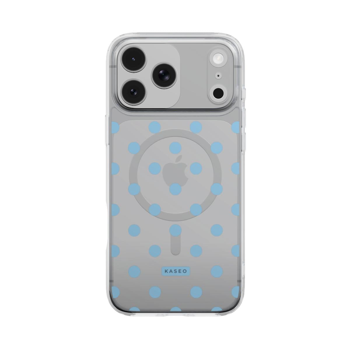 Baby Blue Dots - MagSafe Clear Phone Case