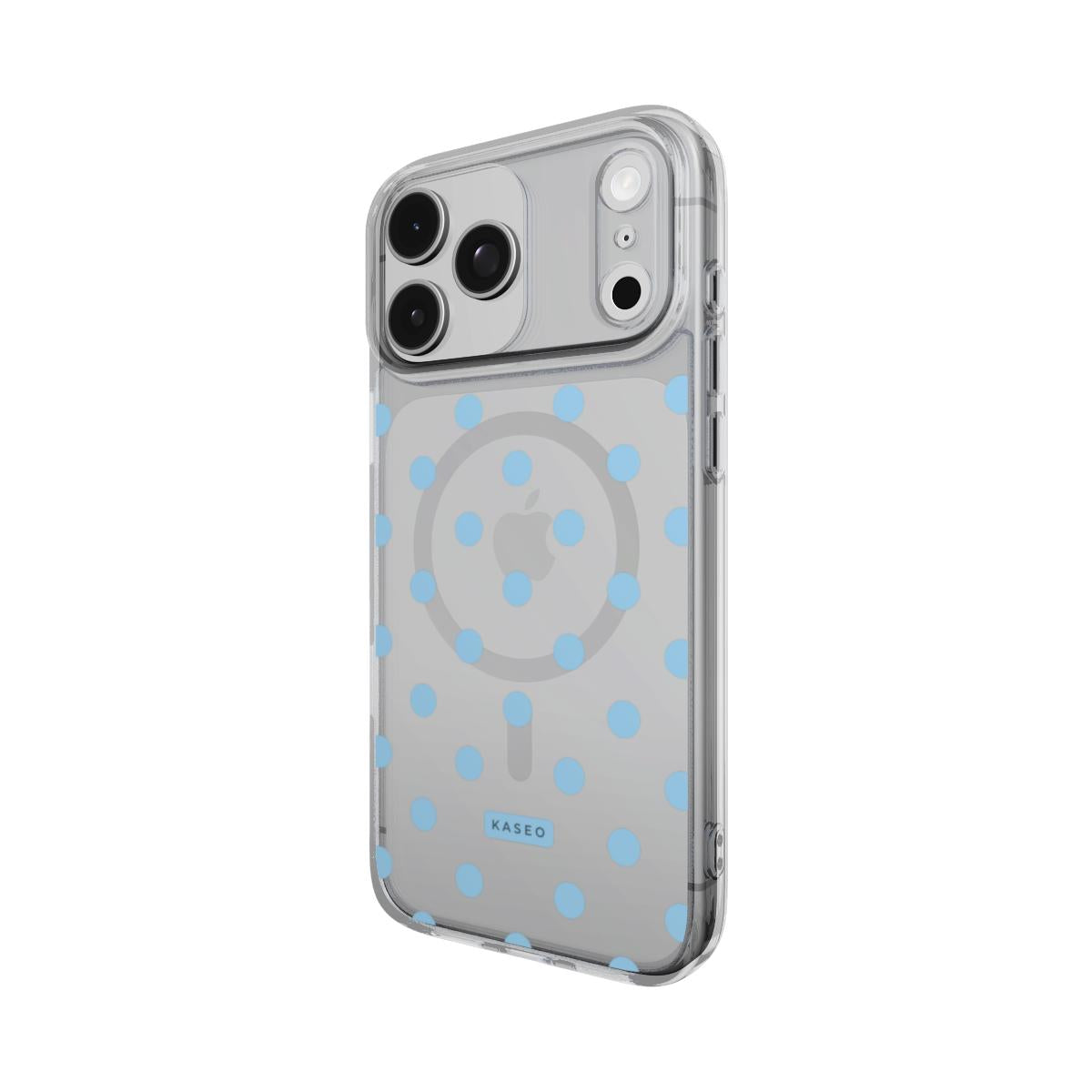 Baby Blue Dots - MagSafe Clear Phone Case