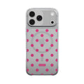Hot Pink Dots - MagSafe Clear Phone Case