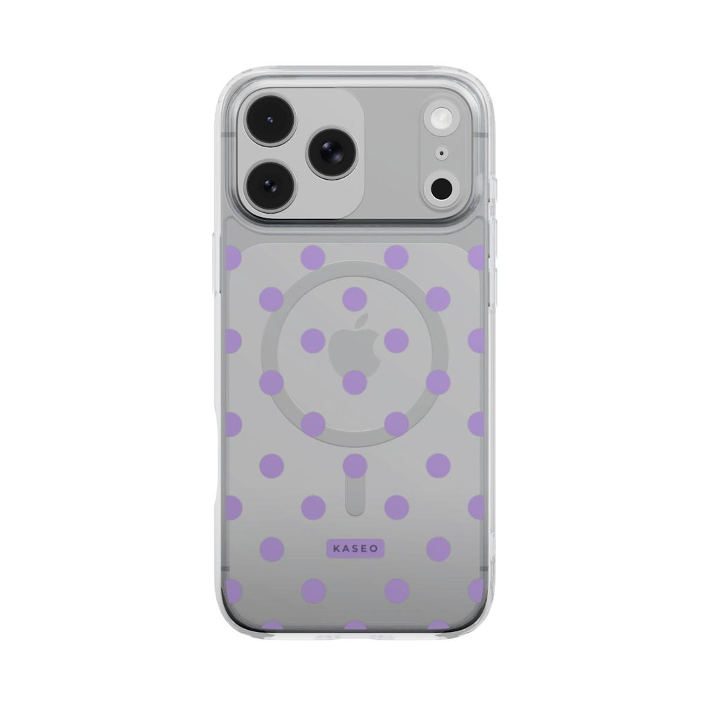 Lilac Dots - MagSafe Clear Phone Case