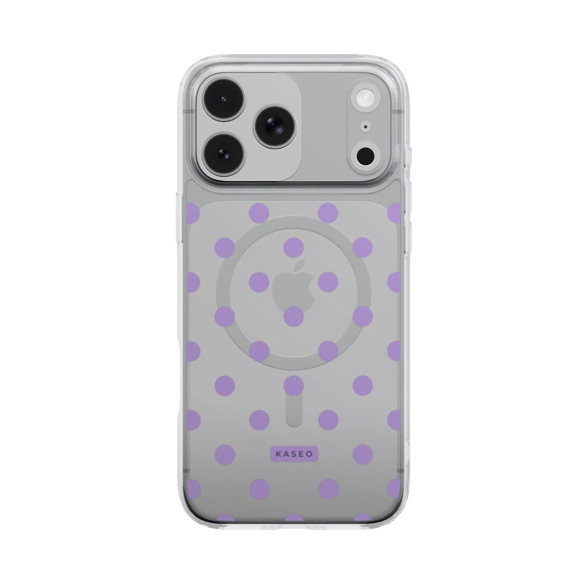 Lilac Dots - MagSafe Clear Phone Case